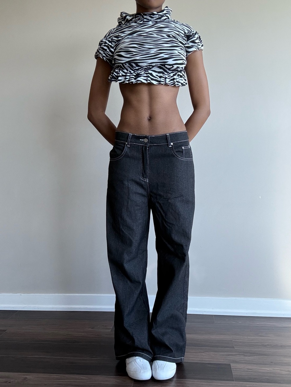 Women's Greyish Black Jeans